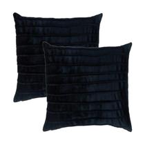 Kit 2 Capas para Almofada Drapeada Line em Veludo 43x43 com Enchimento 50x50