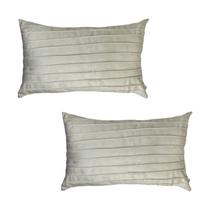 Kit 2 Capas para Almofada Drapeada Line em Veludo 50x30 com Enchimento 55x35