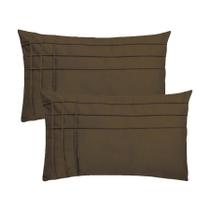 Kit 2 Capas para Almofada Drapeada Line T Retangular em Veludo Várias Cores