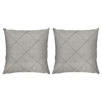 Kit 2 Capas Para Almofada Em Linho Cru Areia Drapeadas 45x45 Kit 2 Capas Para Almofada Em Linho Cru Areia Drapeadas 45x45