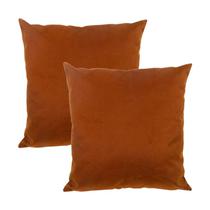 Kit 2 Capas para Almofada em Veludo Liso Quadrada 60x60 Várias Cores