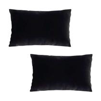 Kit 2 Capas para Almofada em Veludo Liso Retangular Várias Cores