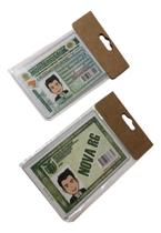 Kit 2 Capas Protetora P/ Documento Acrílico Habilitação + Rg