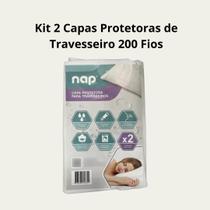 Kit 2 Capas Protetoras de Travesseiro 200 Fios