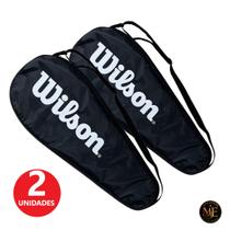 Kit 2 Capas Raqueteiras Tennis Profissional Ajustável Bolsa Para Raquete Tênis De Quadra Badminton Alça Ombro Zíper Pret