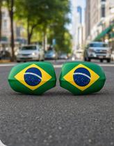 Kit 2 Capas Retrovisor Bandeira Brasil Ajustável Copa 2026 Carro Torcida Futebol Hexa Top