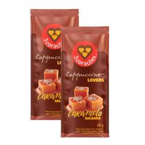 Kit 2 Cappuccino 3 Corações Lovers Caramelo Salgado Sachê 20g