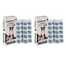Kit 2 Carbovet C/ 20 Comp -Biofarm Cães Gatos - Antitóxico e antidiarreico