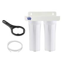 Kit 2 Carcaças Branca Suporte Duplo Estágio Extra Osmose Kit 2 Carcaças Branca Suporte Duplo Estágio Extra Osmose
