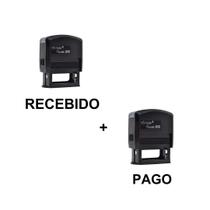 Kit 2 Carimbos (PAGO, RECEBIDO) 302 Nykon Automático