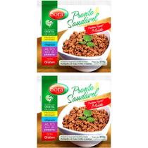 Kit 2 Carne Moída Vegana Pronta Proteína Vegetal Sora 250g - Sora Alimentos