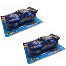 Kit 2 Carrinhos Fricção Race Infantil Carro Corrida Possantes