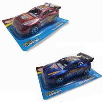 Kit 2 Carrinhos Fricção Race Infatil Carro Corrida Possantes