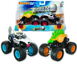 Kit 2 Carrinhos Furious Machine Monster Truck 1:64 Big Foot