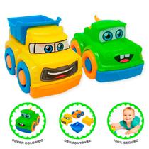 Kit 2 Carrinhos Monta Desmonta p/ Bebês Brinquedo Infantil