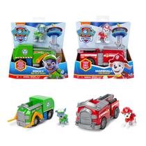 Kit 2 Carrinhos Veículo com Boneco Patrulha Canina - Sunny Personagens:Marshall+Rocky