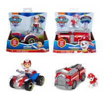 Kit 2 Carrinhos Veículo com Boneco Patrulha Canina - Sunny Personagens:Marshall+Ryder