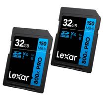 Kit 2 Cartão De Memória Lexar 32gb 150mb/s Sdhc Alta Performance 800x
