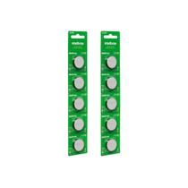 KIT 2 CARTELAS COM 5 BATERIAS PILHAS DE LITIO 500mAh BOTÃO 3V CR 2450 INTELBRAS