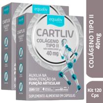 Kit 2 Cartliv Colágeno Tipo 2 Polivitamínico 60Cps - Equaliv Kit 2 Cartliv Colágeno Tipo 2 Polivitamínico 60Cps - Equaliv