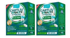 Kit 2 Cartliv Multi 60 Comp Colágeno T2 + Hialurônico + Msm