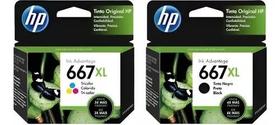 kit 2 Cartucho HP 667xl Preto 667xl Color p/ 1200 2300 2700 kit 2 Cartucho HP 667xl Preto 667xl Color p/ 1200 2300 2700