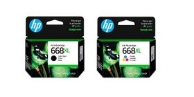 Kit 2 Cartucho HP 668xl Preto E Color Original 2970 4370 Kit 2 Cartucho HP 668xl Preto E Color Original 2970 4370