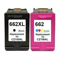 Kit 2 Cartucho Tinta Compatível 662xl Preto + Colorido 662 XL Cz105al Deskjet Ink Advantage 1015 1 Kit 2 Cartucho Tinta Compatível 662xl Preto + Colorido 662 XL Cz105al Deskjet Ink Advantage 1015 1