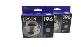 Kit 2 cartuchos epson preto 196 xp-401 xp-411 wf-2512 wf-2532