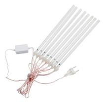 Kit 2 Cascata 8 Tubos Queda Pisca Chuva Gelo 20cm Branco