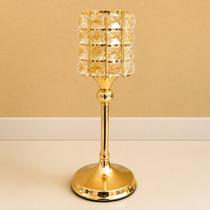 Kit 2 Castiçais Suporte de Velas Dourado Porta Velas de 32cm Candelabro Luxo