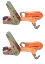 Kit 2 Catraca + 2 Cinta Amarração 800kg 3m 25mm Rabicho J