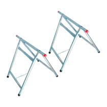Kit 2 Cavaletes Ferro Dobrável Construção Reforçado 100x60cm