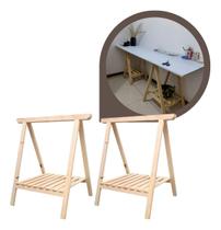 Kit 2 Cavaletes Multiuso Reforçado Resistente A Água 50x80cm Kit 2 Cavaletes Multiuso Reforçado Resistente A Água 50x80cm