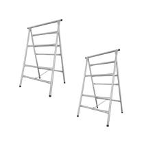Kit 2 Cavaletes Reforçados Dobráveis 125x80cm Zincado NV325 Kit 2 Cavaletes Reforçados Dobráveis 125x80cm Zincado NV325
