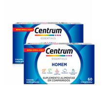 Kit 2 Centrum Essentials Homem 60 Comprimidos Revestidos