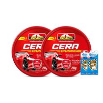 Kit 2 Cera Automotiva Carnaúba Proteção Breeze Proauto 200g