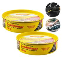 Kit 2 Cera Automotiva Tradicional Mundial Prime Carros Motos 200ml Kit 2 Cera Automotiva Tradicional Mundial Prime Carros Motos 200ml