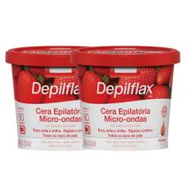 Kit 2 Cera de Microondas para Depilação Corporal Buço Axila e Virilha Morang Depilflax 100g