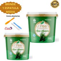 Kit 2 Cera Depilação Profissional Dpeel Pote 300 Gramas + 1 Espátula Acrílica Media Kit 2 Cera Depilação Profissional Dpeel Pote 300 Gramas + 1 Espátula Acrílica Media