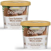 Kit 2 Cera Depilatória Micro-Ondas Depilflax Coco 100g