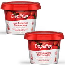 Kit 2 Cera Depilatória Micro-Ondas Depilflax Morango 200g Kit 2 Cera Depilatória Micro-Ondas Depilflax Morango 200g