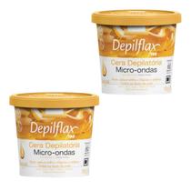 Kit 2 Cera Depilatória Micro-Ondas Depilflax Natural 100g Kit 2 Cera Depilatória Micro-Ondas Depilflax Natural 100g