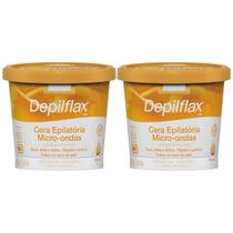 Kit 2 Cera Depilatoria Micro-ondas Natural Depilflax Buco Axila Virilha Todos Tipos Pele Rapida 100g Kit 2 Cera Depilatoria Micro-ondas Natural Depilflax Buco Axila Virilha Todos Tipos Pele Rapida 100g