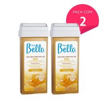 Kit 2 Cera Depilatória Roll On Depil Bella Mel Refil 100g