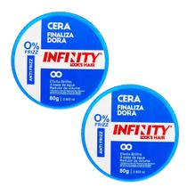 Kit 2 Cera Finalizadora Antifrizz 80g - Infinity Kit 2 Cera Finalizadora Antifrizz 80g - Infinity