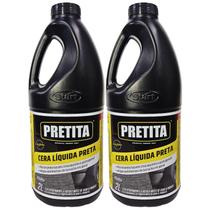 Kit 2 Cera Liquida Start Pretita 2 Litros Cada Na Cor Preto