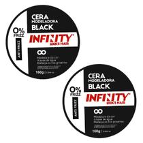Kit 2 Cera Modeladora Antifrizz Black 160g - Infinity