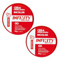 Kit 2 Cera Modeladora Antifrizz Incolor 80g - Infinity