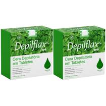 Kit 2 Cera Quente Depilatória Depilação Profissional Hortelã Depilflax Barra 500g Kit 2 Cera Quente Depilatória Depilação Profissional Hortelã Depilflax Barra 500g